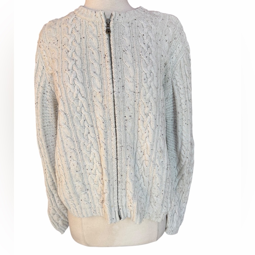 Late 1990s/Y2K Croft & Barrow Silk/Wool/Cotton/Acrylic Blend Donegal Knit Full Z
